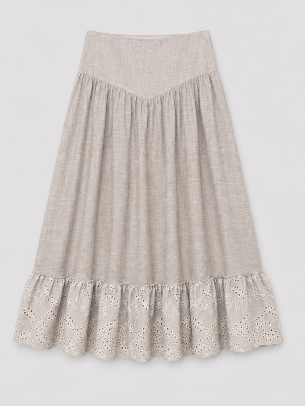 Womens Maxi Skirt Large Cottage Prairie Lace Romantic Feminine Western New